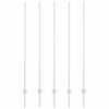 vidaXL Eingebetteter Zaunpfosten 5 pcs Silber 200 cm
