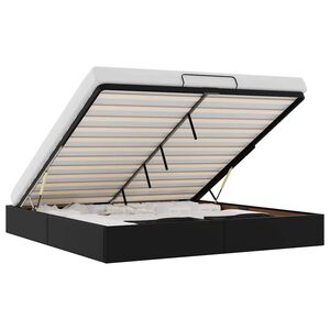 vidaXL Ottoman-Bett ohne Matratze Schwarz 200x200 cm Kunstleder