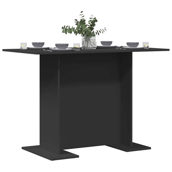 vidaXL Esstisch Schwarz 110 x 60 x 75 cm Holzwerkstoff