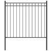 vidaXL Gartenzaun ASSEN Stahl 1,7 x 0,8 m Schwarz
