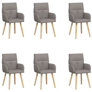 vidaXL Esszimmerst&uuml;hle 6 stk. Stoff Taupe 60 x 56 x 96 cm