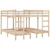 vidaXL Dreifach-Etagenbett 200x200/80x200 cm Massivholz Kiefer