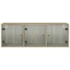 vidaXL Wandschrank mit Glastüren Sonoma-Eiche 102x37x35 cm
