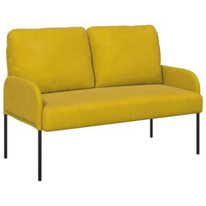 vidaXL Sofas mit Kissen 110cm Gelb Sperrholz