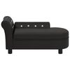 vidaXL Hundesofa Schwarz 83x45x42 cm Kunstleder