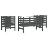 vidaXL 3-tlg. Garten-Lounge-Set Grau Massivholz Kiefer