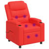 vidaXL Massagesessel mit Liegefunktion Rot 75 x 93 x 98 cm Stoff