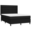 vidaXL Boxspringbett mit Matratze & LED Schwarz 140x190 cm Stoff