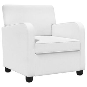 vidaXL Sessel Wei&szlig; Stoff