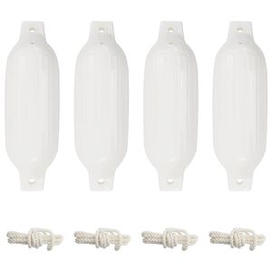 vidaXL Bootsfender 4 Stk. Wei&szlig; &Oslash; 11x40 cm PVC