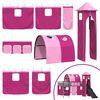 vidaXL Kinderloftbett Schwarz und Pink 99,5 x 200 cm Metall