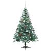 vidaXL K&uuml;nstlicher Weihnachtsbaum Gr&uuml;n 150 cm PVC und Stahl