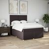 vidaXL Boxspringbett mit Matratze Dunkelbraun 140x190 cm Stoff