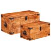 vidaXL 2-tlg. Truhen-Set Raues Mangoholz