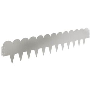 vidaXL Raseneinfassung 10 pcs 103 x 20 cm Stahl Silber