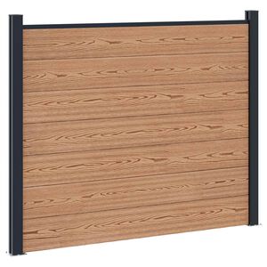 vidaXL Zaunelement WPC und Aluminium Braun