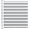 vidaXL Balkonsichtschutz Hellgrau und Wei&szlig; 110 x 200 cm Oxford-Stoff