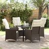 vidaXL Garten Essgruppe mit Kissen 5 pcs Braun Poly Rattan