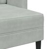 vidaXL 2-Sitzer-Sofa mit Chaiselongue L-Form Hellgrau 125 cm Samt