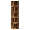 vidaXL Eckregal Altholz-Optik 33x33x165 cm Holzwerkstoff