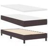 vidaXL Boxspringbett mit Matratze Dunkelbraun 90 x 190 cm Stoff
