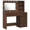 vidaXL Schminktisch mit Regal Braun 78,5 x 41 x 135 cm Holzwerkstoff