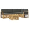 vidaXL Outdoor-Sofagarnitur 6 Stk. Wei&szlig; und Anthrazit Polyester