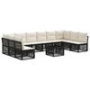 vidaXL Gartensofa-set 11 Stk. Schwarz Poly-Rattan