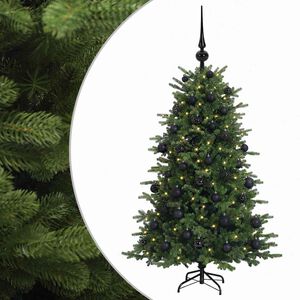 vidaXL K&uuml;nstlicher Weihnachtsbaum mit Weihnachtskugel 120 cm 150 LEDs