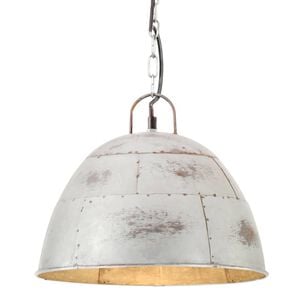 vidaXL H&auml;ngelampe Vintage Industriestil 25 W Silbern Rund 31 cm E27