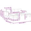 vidaXL Wohnzimmer Couch 3 pcs Hellgrau