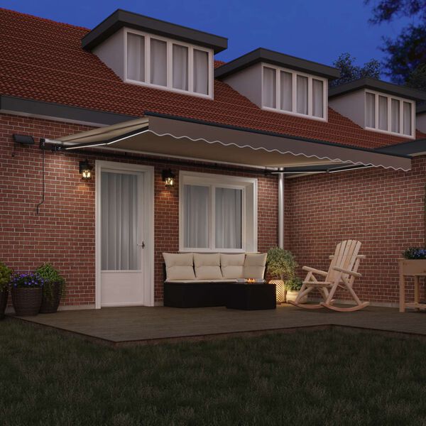 vidaXL Einziehbare Markise Beige 450 x 300 cm Stoff