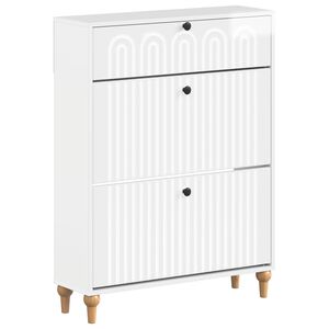 vidaXL Schuhschrank ALKMAAR 78 x 24 x 103 cm Holzwerkstoff