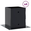vidaXL Pfostentr&auml;ger Quadrat 4 Stk. 101x101 mm Stahl Pulverbeschichtet