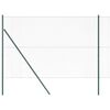 vidaXL Zaunpfosten Gr&uuml;n 50 x 1,5 m (13 mm Maschen) Stahl und PVC