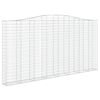 vidaXL Gabionen mit Hochbogen 5 Stk. 400x30x200/220cm Verzinktes Eisen
