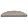 vidaXL Treppenmatten Selbstklebend Sisal-Look 15 Stk. 56x17x3 Platina