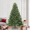 vidaXL K&uuml;nstlicher Weihnachtsbaum mit 300 LEDs Gr&uuml;n 240 cm PE und PVC