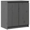 vidaXL Beistellschrank Grau 60x36x65 cm Massivholz Kiefer