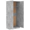 vidaXL Kleiderschrank Betongrau 90x52x200 cm Holzwerkstoff