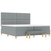 vidaXL Boxspringbett mit Matratze Hellgrau 200 x 200 cm Stoff