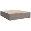 vidaXL Boxspringbett mit Matratze Taupe 180x200 cm Stoff