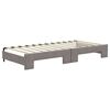 vidaXL Tagesbett Ausziehbar mit Schubladen Taupe 100x200 cm Stoff