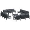 vidaXL Gartensofa-set 13 stk. Schwarz Stahl