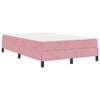 vidaXL Boxspringbett mit Matratze Rosa 120 x 200 cm Stoff
