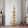 vidaXL Holz Weihnachtsbaum mit St&auml;nder Braun 150 cm Massivholz Kiefer