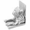 vidaXL Buchst&uuml;tzen 2 stk. Silber 12 x 15 x 18 cm Aluminium