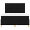 vidaXL LED Boxspringbett mit Matratze Schwarz 140 x 190 cm Stoff