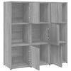 vidaXL Bücherregal Grau Sonoma 90x30x90 cm Holzwerkstoff