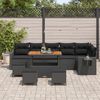 vidaXL Gartensofa-set 10 pcs Schwarz Poly-Rattan
